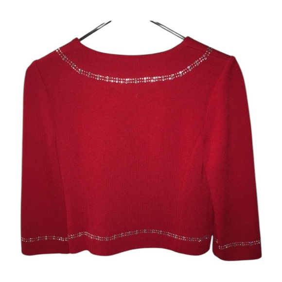 St. John Evening Kint Crystal Stones on Jacket - Picture 4 of 9